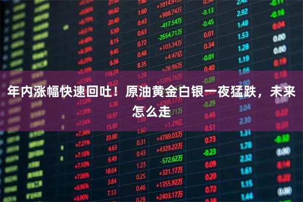 年内涨幅快速回吐！原油黄金白银一夜猛跌，未来怎么走
